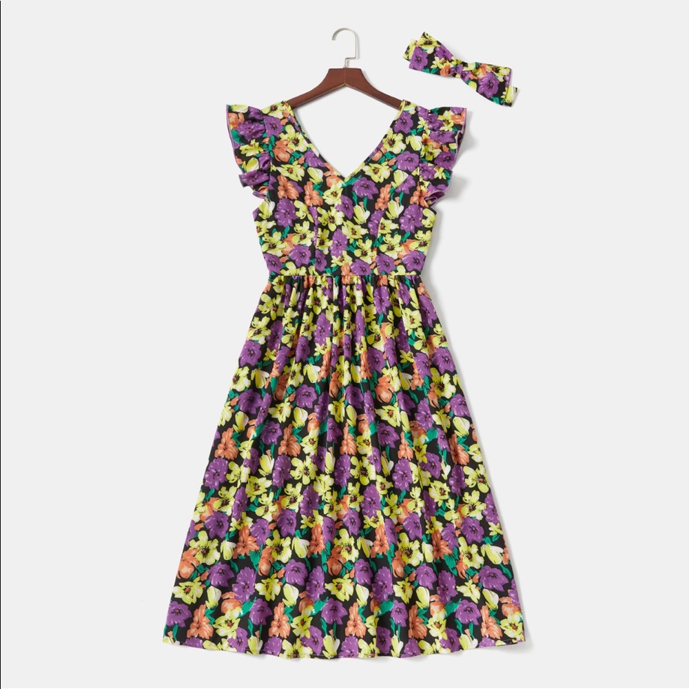 3/$15 Floral ruffle dress